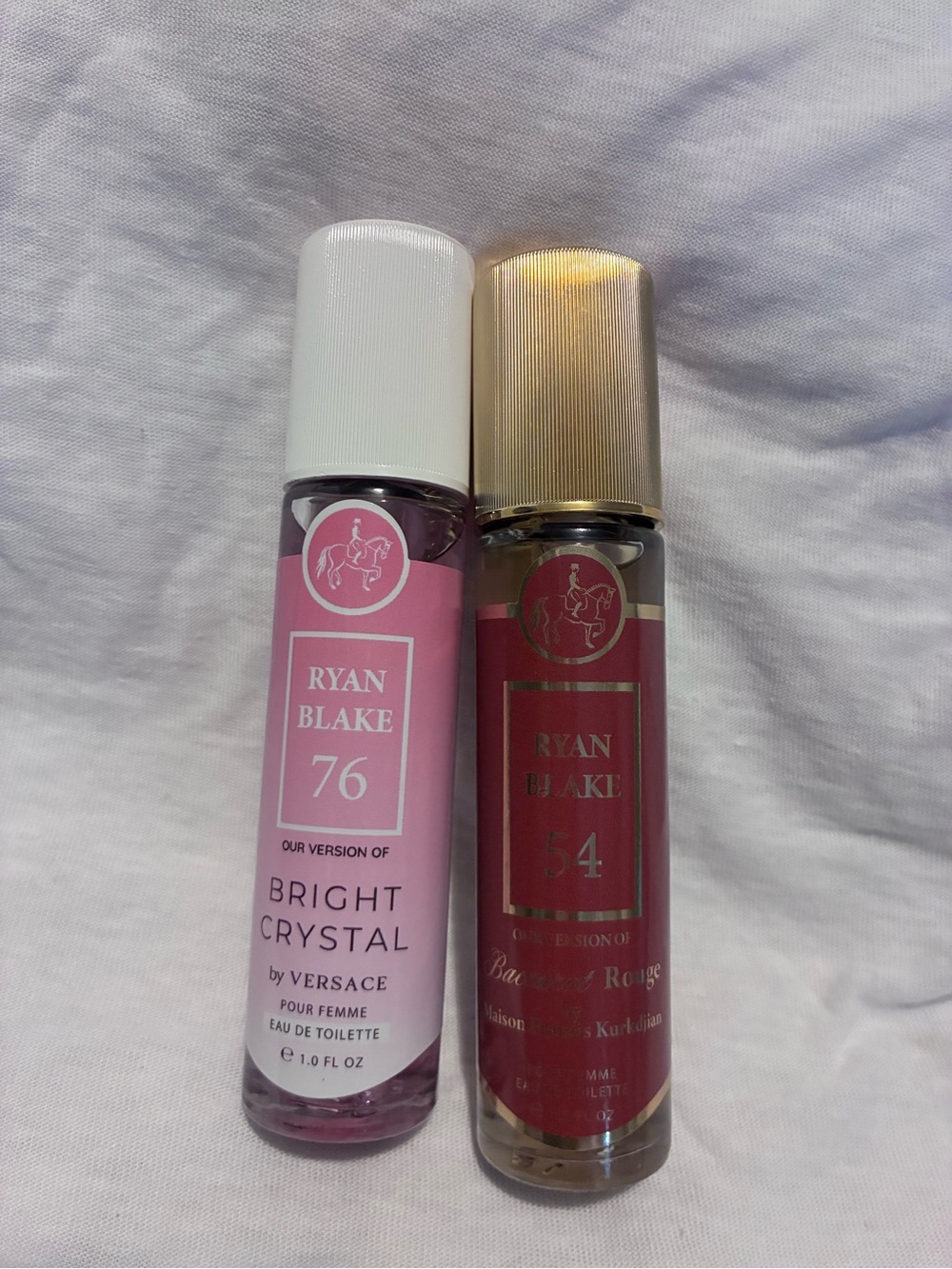 Versace Ryan Blake Lip Gloss Duo in Pink and Burgundy with Gold Cap